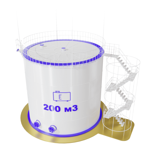 Резервуар РВС 200 м3 вертикальный