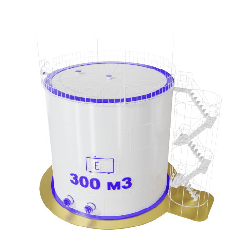Резервуар РВС 300 м3 вертикальный