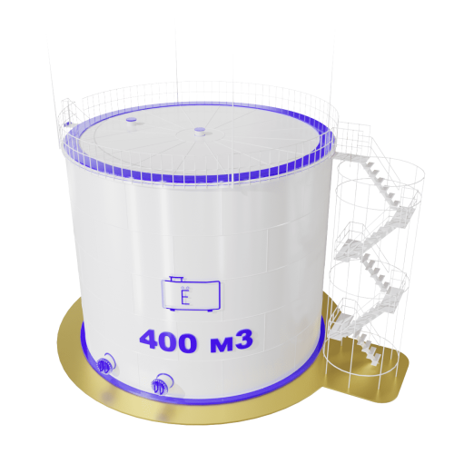 Резервуар РВС 400 м3 вертикальный