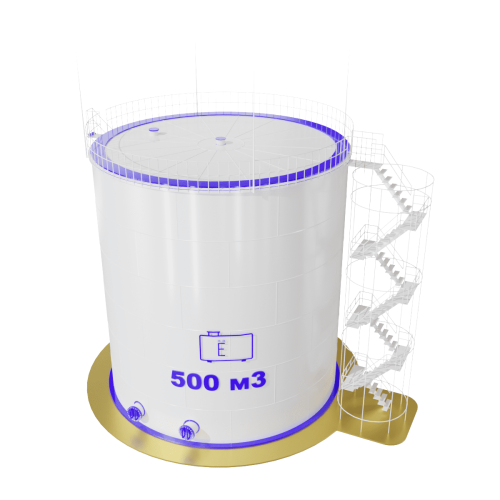 Резервуар РВС 500 м3 вертикальный